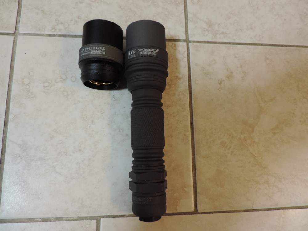 Pentagon S2 flashlight with a 3 watt led and 19 led gold head-img-1