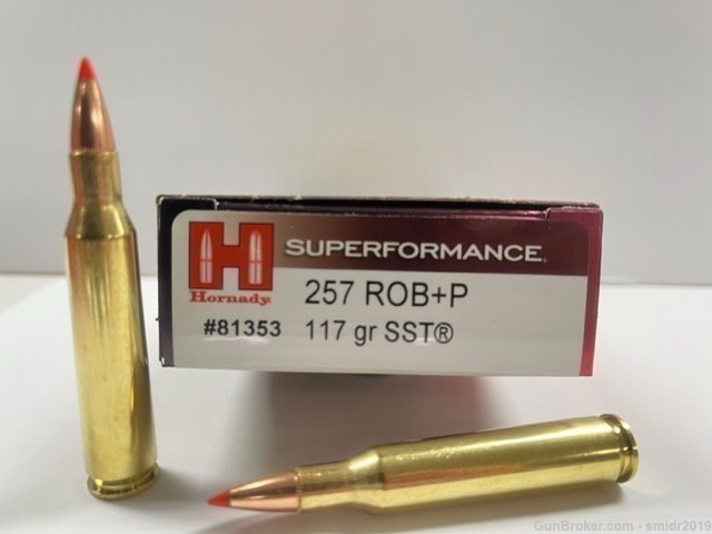 20 Rds Hornady 257 Roberts +P 117gr SST Factory New!-img-0