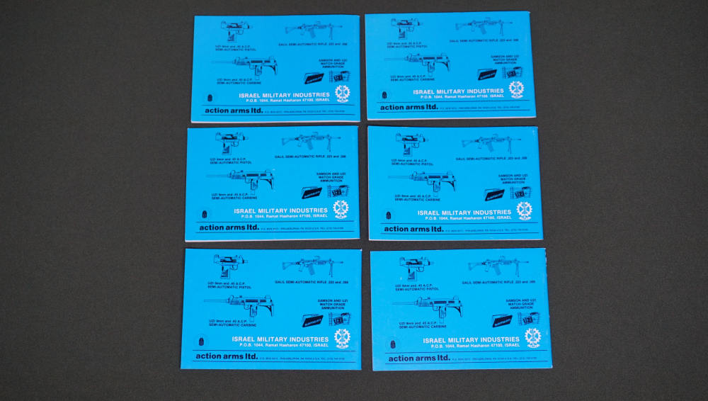 1984 IMI UZI Blue Semi Auto Pistol Owner’s Manual – Action Arms Ltd – NOS-img-2