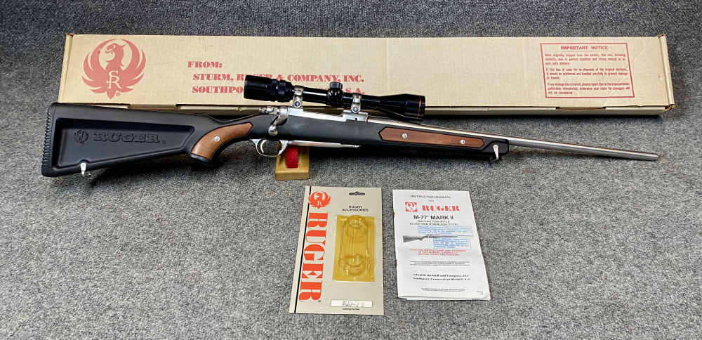 Ruger M-77 MKII All Weather Rare 7.62X39 rifle 1991 Rare with box -img-0