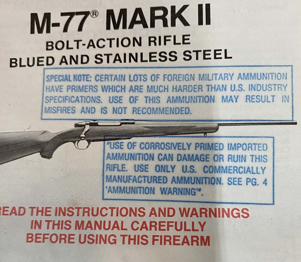 Ruger M-77 MKII All Weather Rare 7.62X39 rifle 1991 Rare with box -img-38