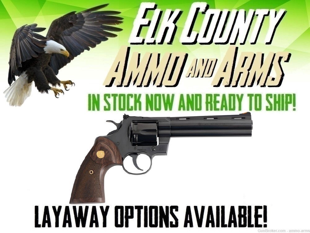 Colt Python .357 Magnum 6" Blued 6 Rounds PYTHON-BP6WTS-img-0