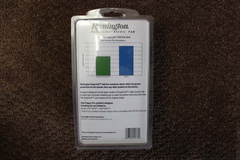 remington supercell recoil pad fits synthetic shotguns item #19472-img-1