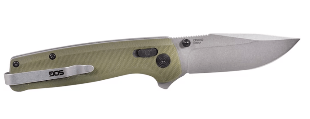 SOG Terminus XR Folding Knife CLIP POINT STONEWASHED TAN -img-1