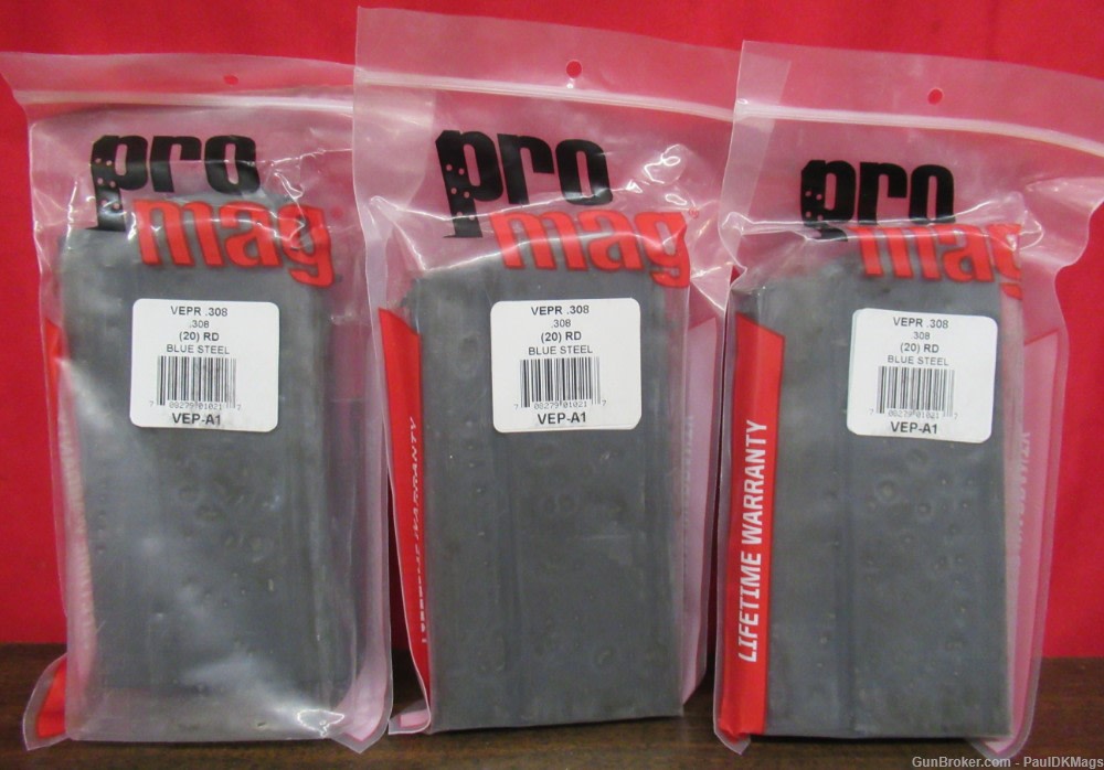 3 Vepr .308 20rd Blue Steel ProMag Magazines - NEW-img-0