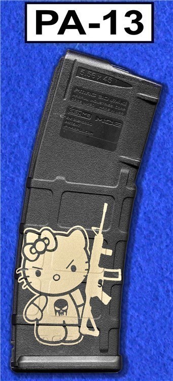 LASER ENGRAVED PMAG 30 GEN M2 - HELLO KITTY - NO CC FEE - SHIPPING TO CA-img-0
