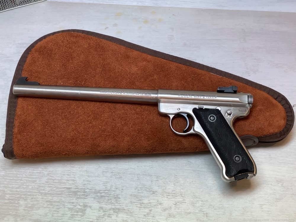 Ruger Mark II Target 22 LR 10 inch Bull Stainless H129-img-0