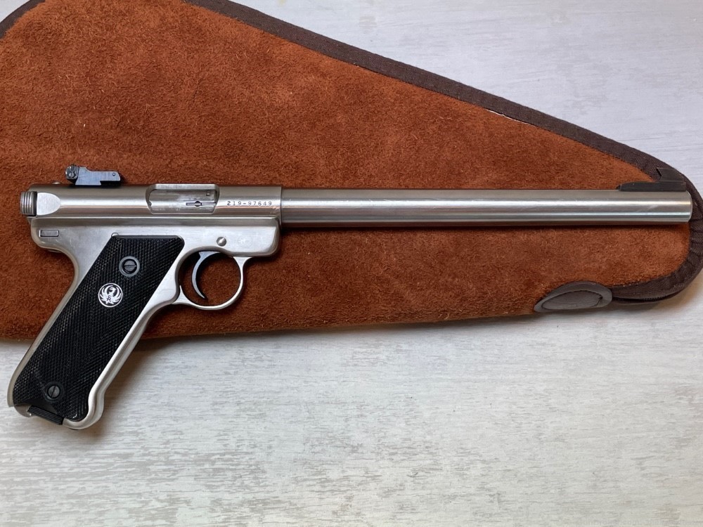 Ruger Mark II Target 22 LR 10 inch Bull Stainless H129-img-1