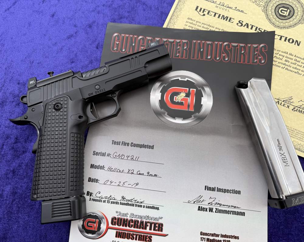 Guncrafter Industries GI Hellcat X2 1911 DS 9MM Optic Cut RMR Plate 2011 -img-1