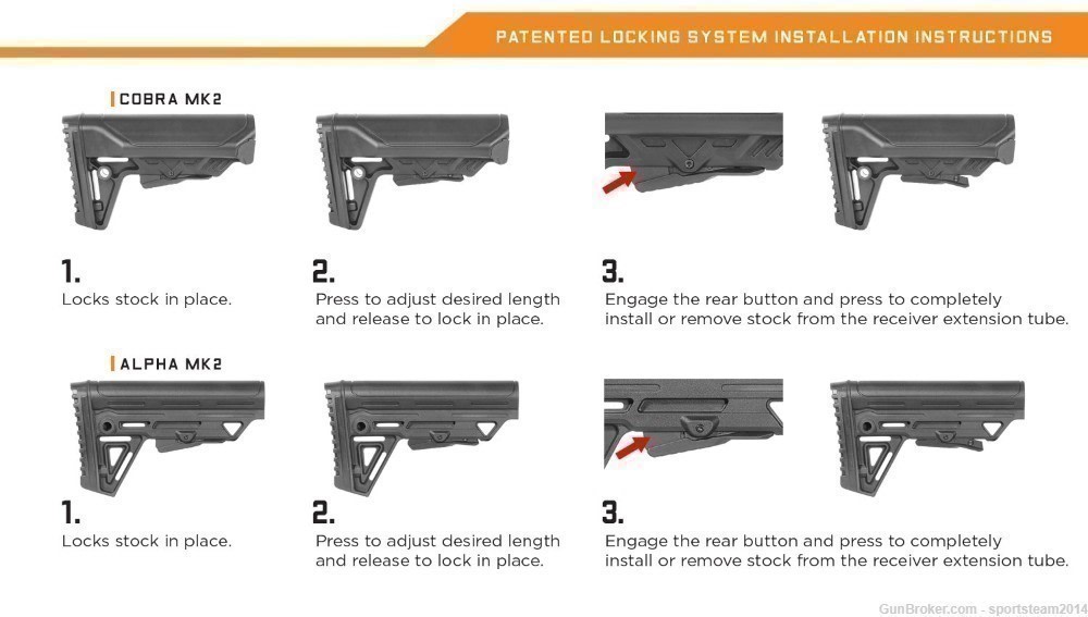 Trinity Force  TBA13 Alpha Butt MK2 Stock AR15 Stock - Free Shipping -img-2