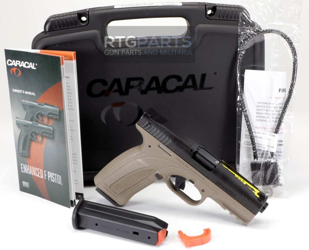 Carcal USA Enhanced F 9mm Pistol, Quick Sights, 2x18rd Mag Tan, U80021118-img-0