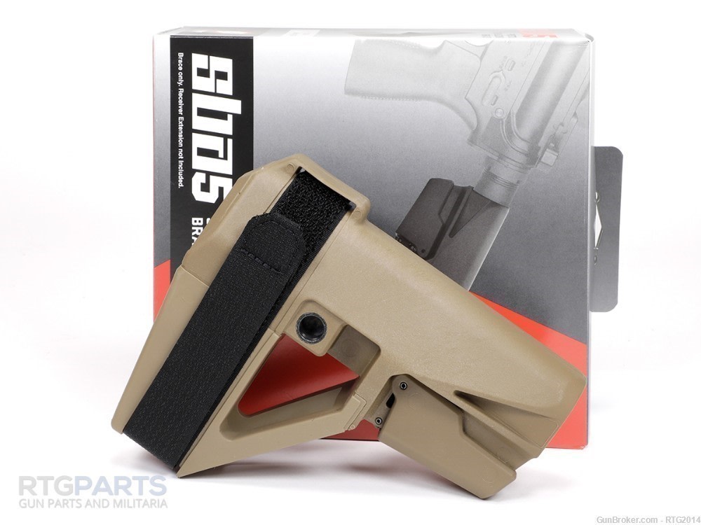 SB-Tactical SBA5 Pistol Stabilizing Brace NIB, FDE, SBA5X-02-SB, In-Stock-img-0