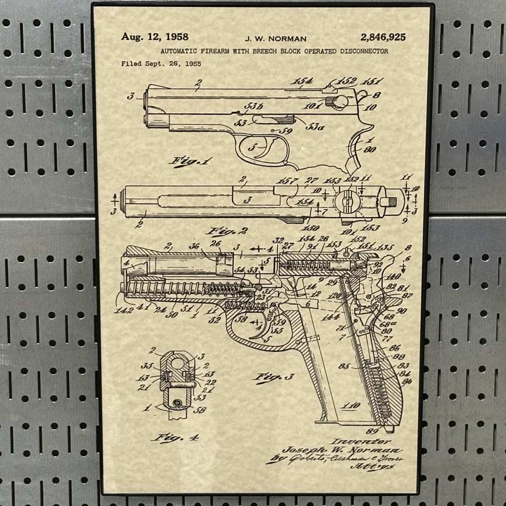 Smith and Wesson S&W Model 39 Patent Poster 11x17 - FREE SHIPPING!-img-1