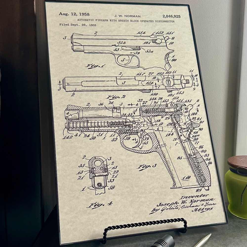 Smith and Wesson S&W Model 39 Patent Poster 11x17 - FREE SHIPPING!-img-0