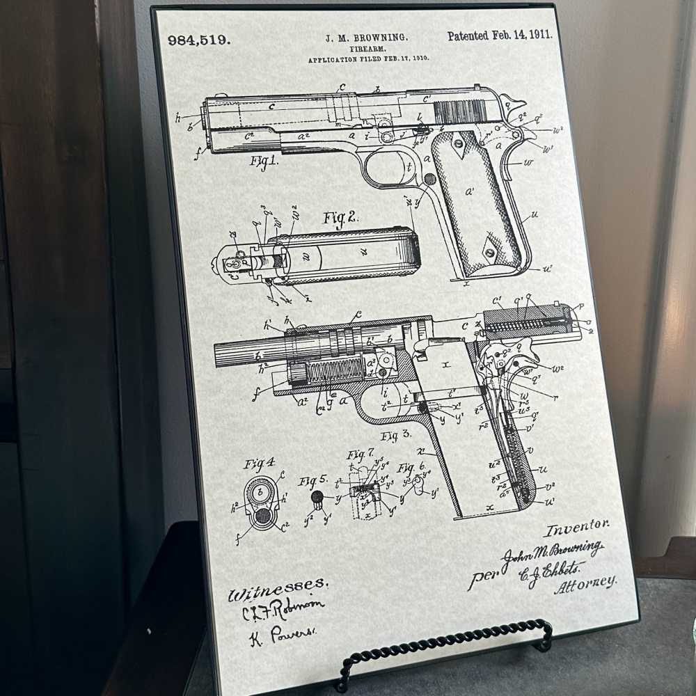 Colt 1911 Pistol Patent Poster 11x17 - FREE SHIPPING! -img-0