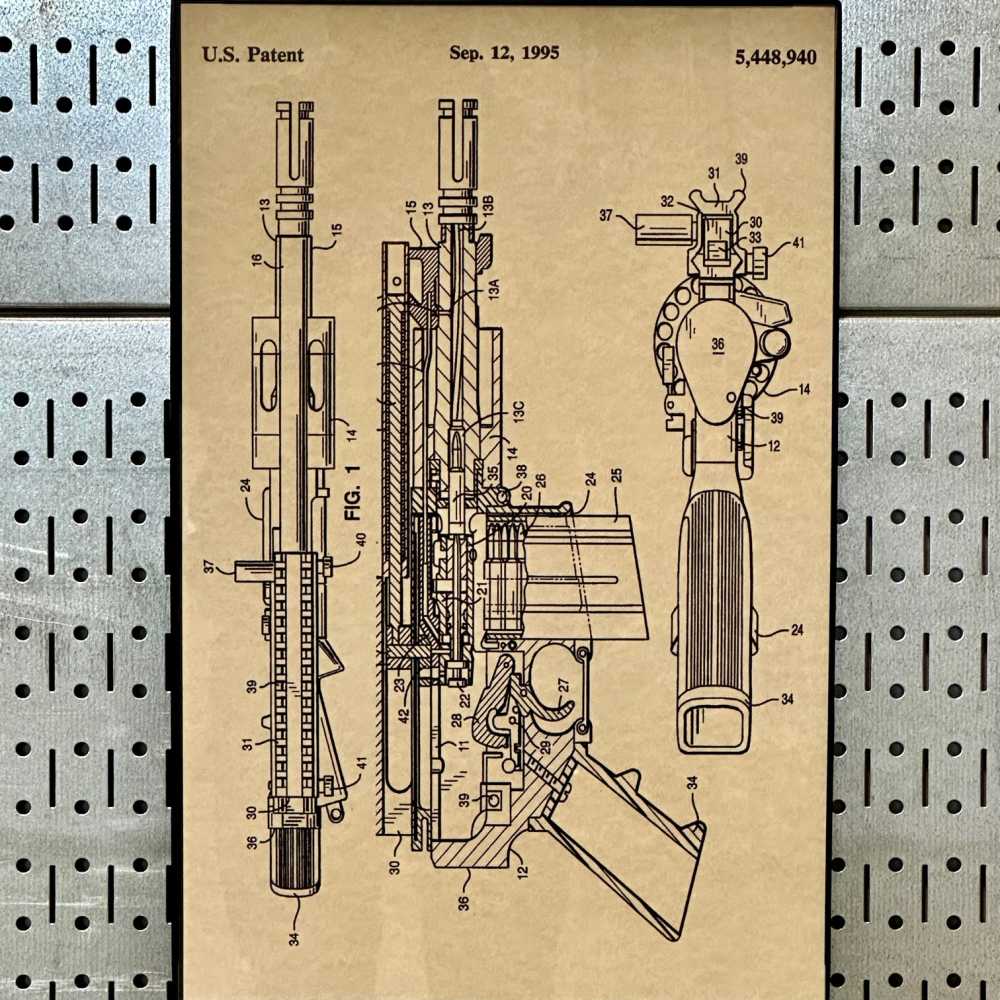 Olympic Arms OA-93 Pistol Patent Poster 11x17 - FREE SHIPPING!-img-1