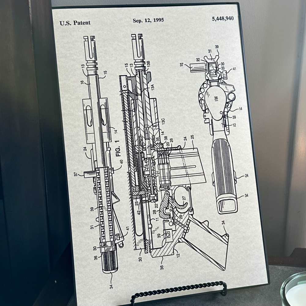 Olympic Arms OA-93 Pistol Patent Poster 11x17 - FREE SHIPPING!-img-0
