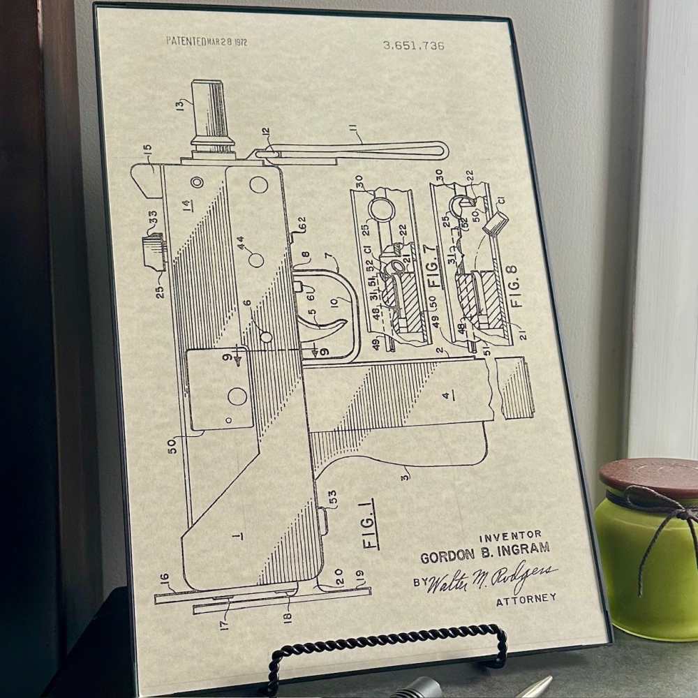 Ingram MAC-10 .45ACP SMG Patent Poster 11x17 - FREE SHIPPING!-img-0