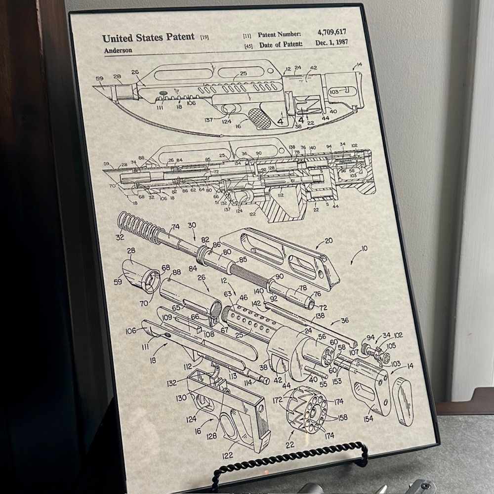 Pancor Jackhammer Bullpup Shotgun Patent Poster 11x17 - FREE SHIPPING!-img-0