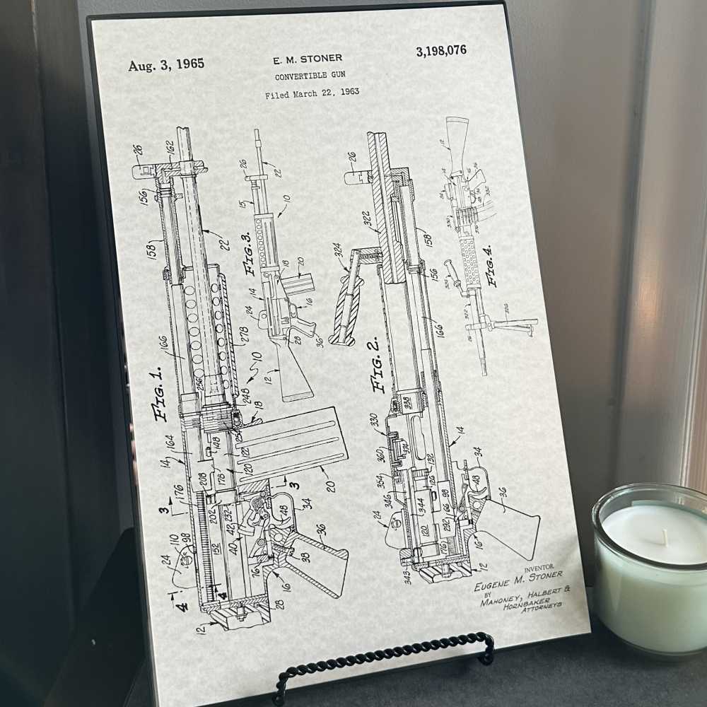 Stoner 62 Rifle Patent Poster 11x17 - FREE SHIPPING!-img-0