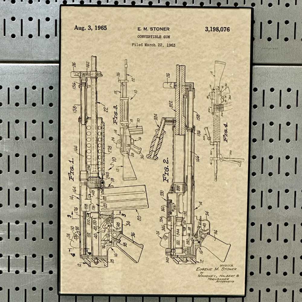 Stoner 62 Rifle Patent Poster 11x17 - FREE SHIPPING!-img-1