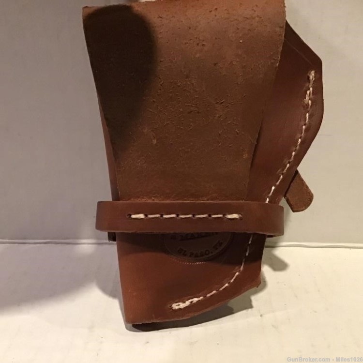 Leather Gun Holster by Robert Saddlery, El Paso, Texas (New Condition)-img-1