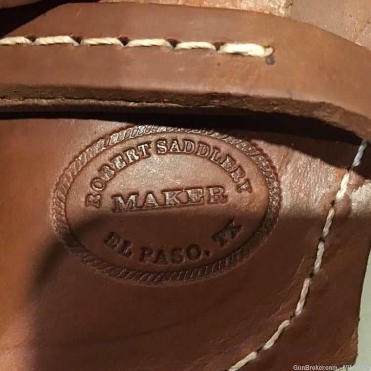 Leather Gun Holster by Robert Saddlery, El Paso, Texas (New Condition)-img-2