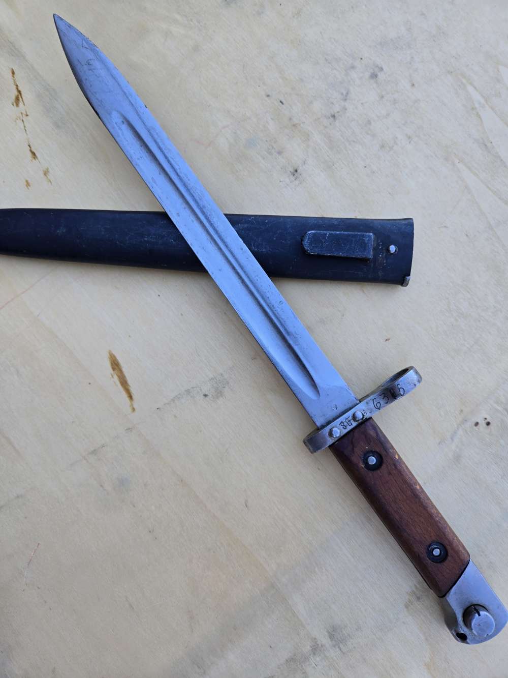 Styer 95 bayonet extra fine original condition scare upturned blade-img-28