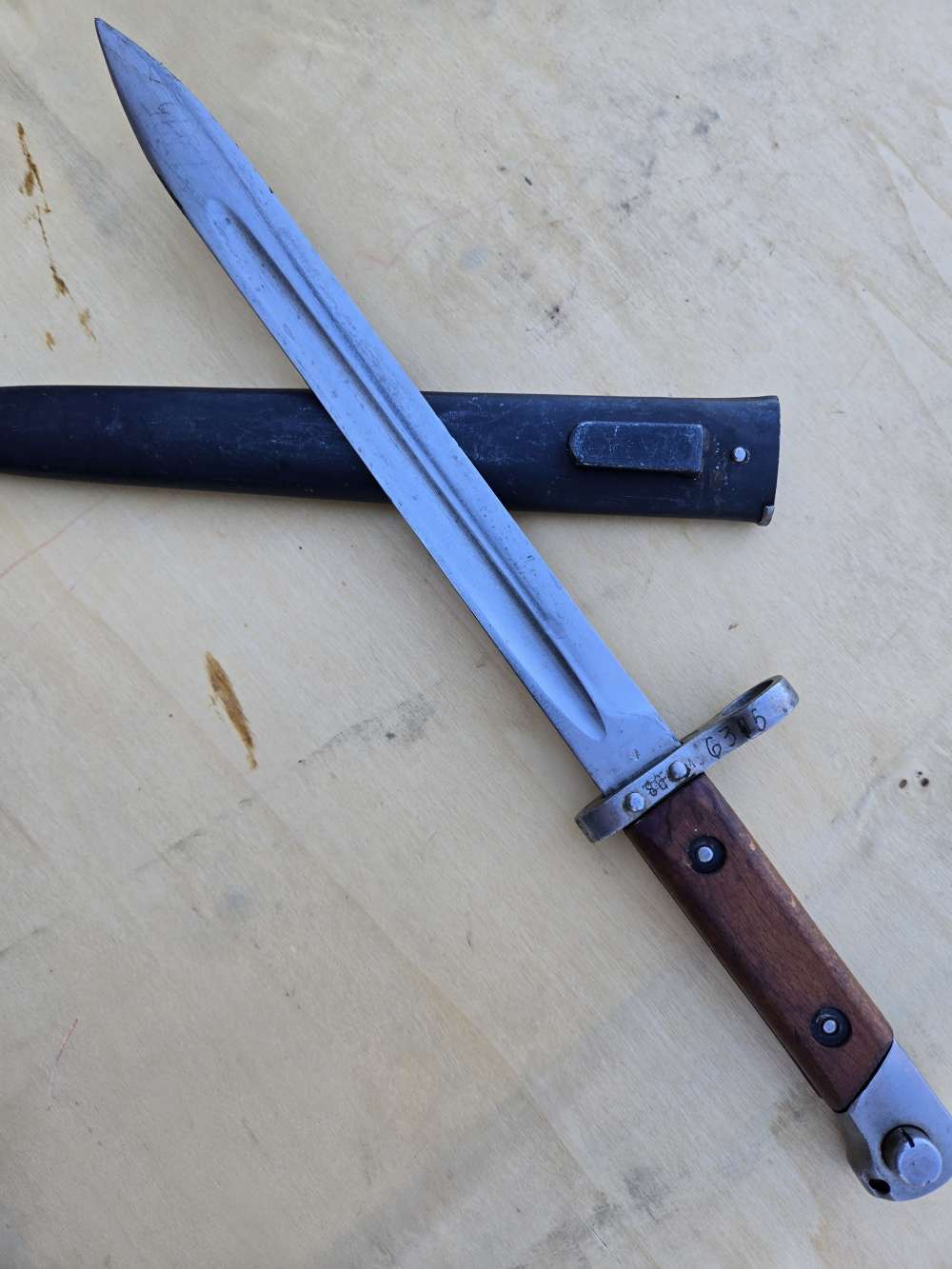 Styer 95 bayonet extra fine original condition scare upturned blade-img-27
