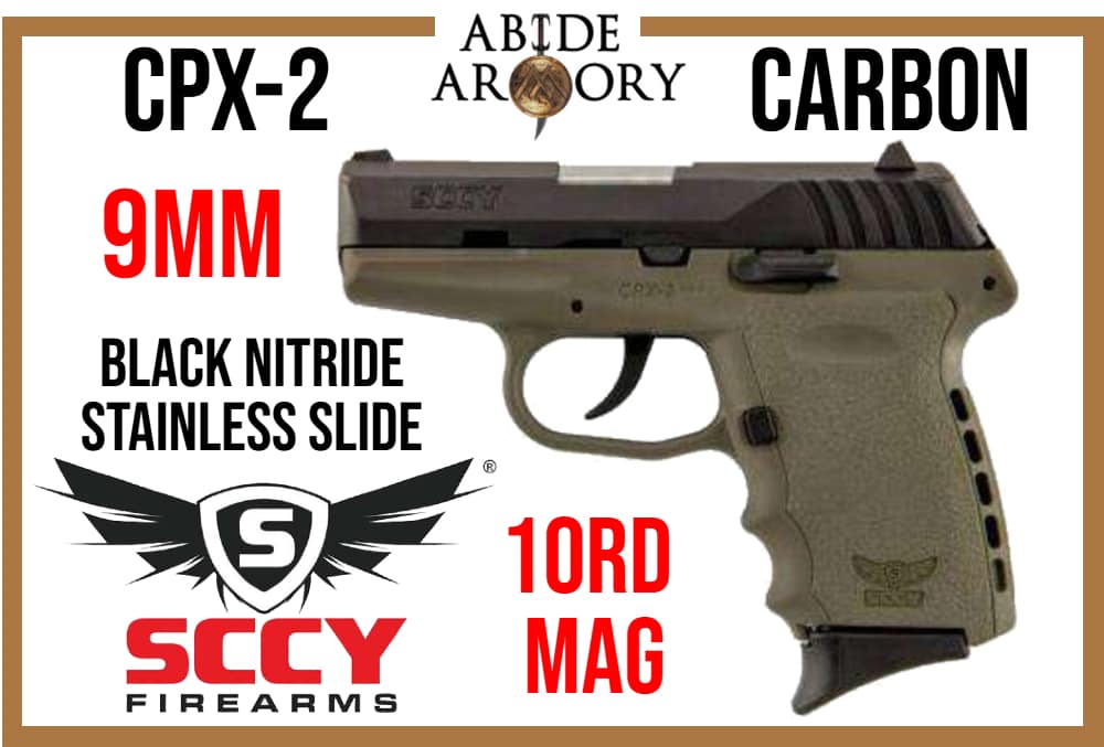 SCCY CPX-2 Carbon 9mm 10Rd Black Nitride Stainless CPX2CBDE 857679003142-img-0