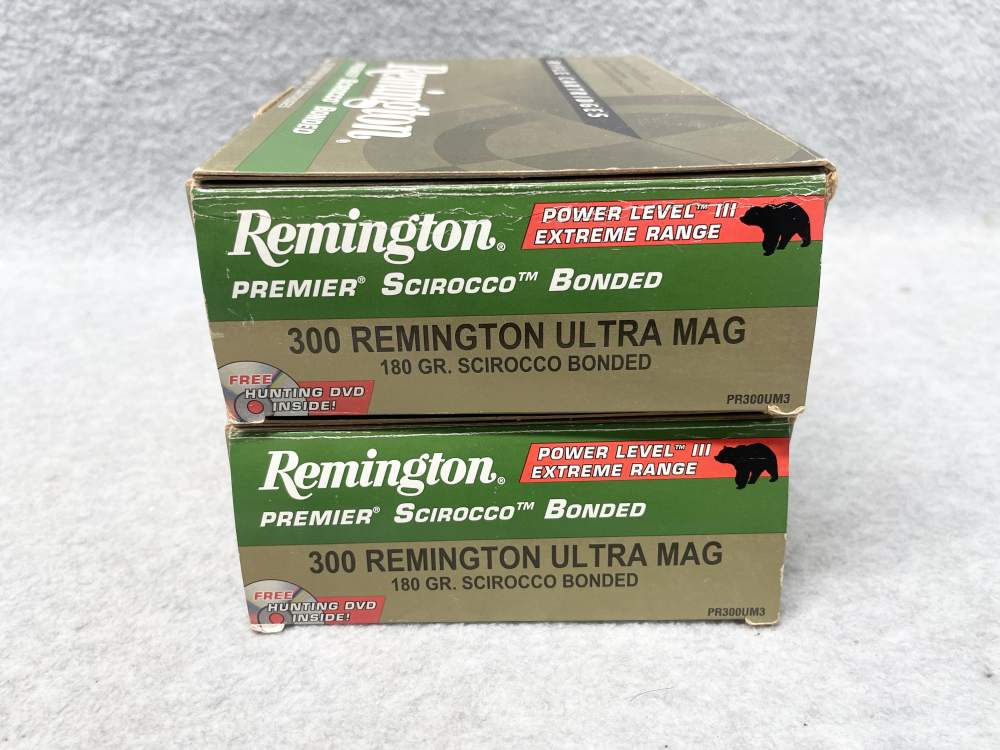 REMINGTON .300 ULTRA Magnum Rifle AMMO 40 Rounds SCIROCCO 180GR 300 RUM-img-1