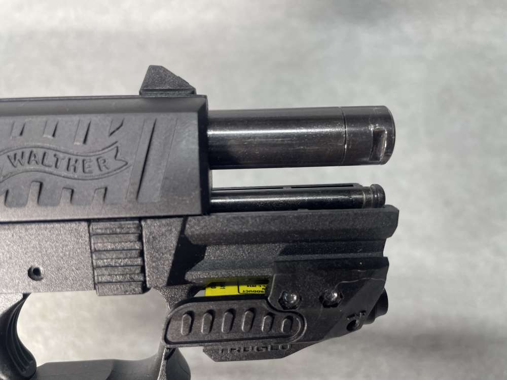 WALTHER P22 .22 LR BLACK Semi Auto Pistol 3.42" Case 2 MAGS LASER-img-8