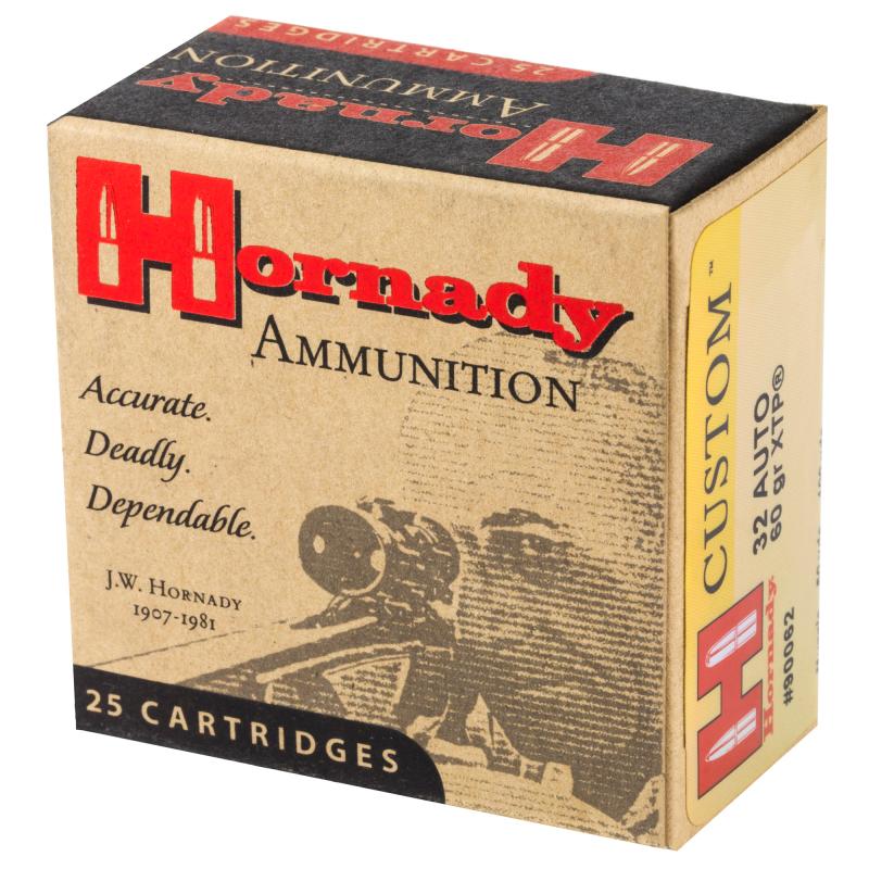 Hornady Custom 32ACP 60Gr XTP Ammo, 25 Rounds-img-2