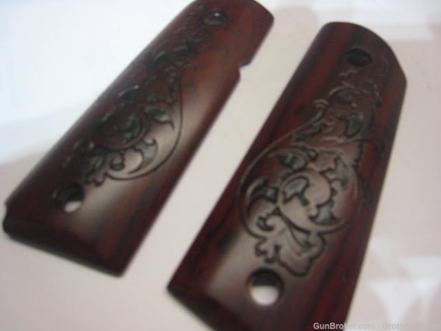 Esmeralda Cocobolo Wood Grips 1911 Compact "EXCELLENT"-img-8