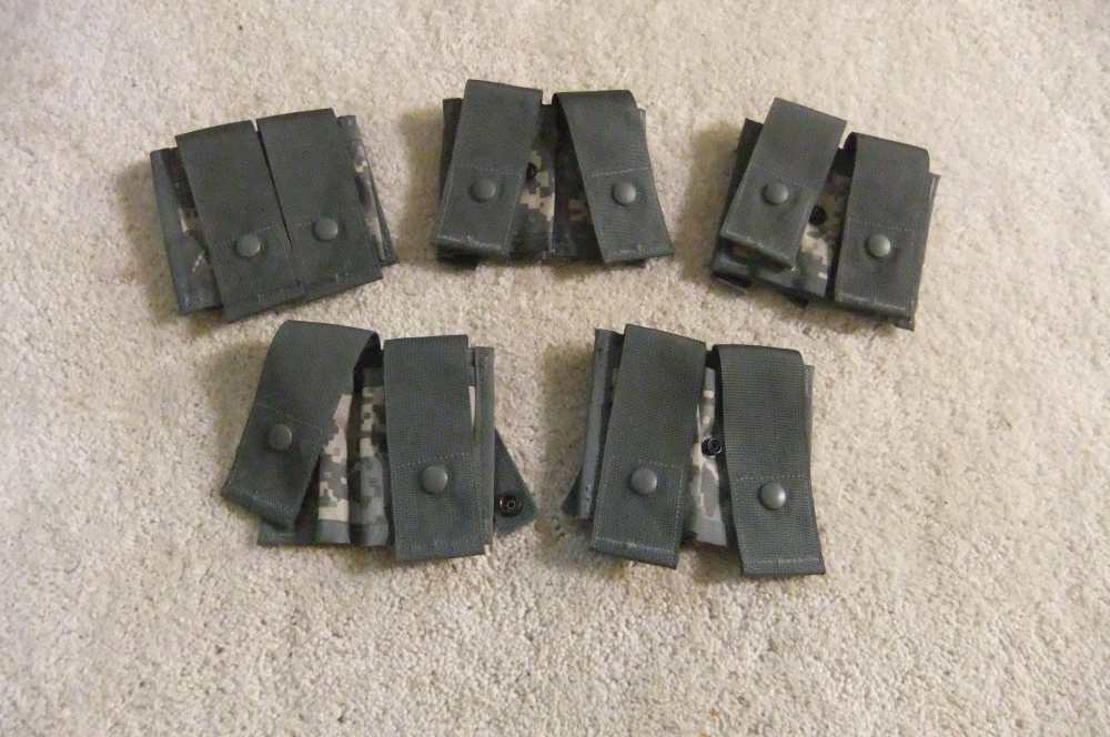 5ct Military Surplus 40mm / 37mm MOLLE Carry Pouches! -img-0