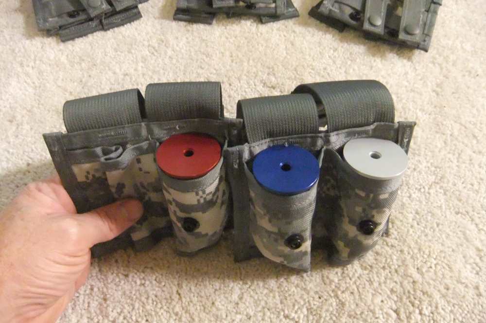 5ct Military Surplus 40mm / 37mm MOLLE Carry Pouches! -img-2