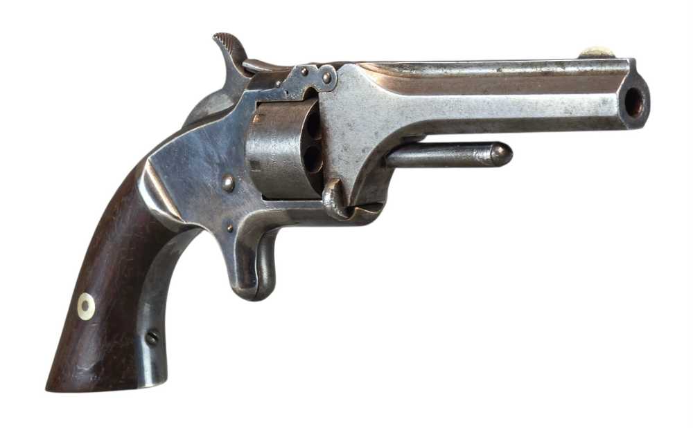 Smith & Wesson First Model 22 RF with box of shells-img-2