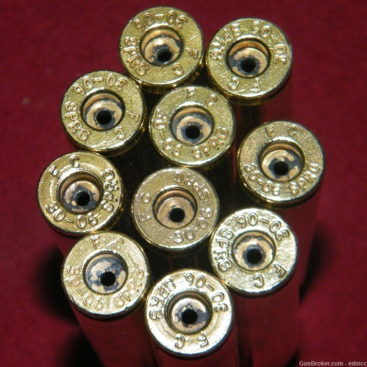 30-06 Brass FC (Federal) Clean Decapped- 75 Pieces-img-1