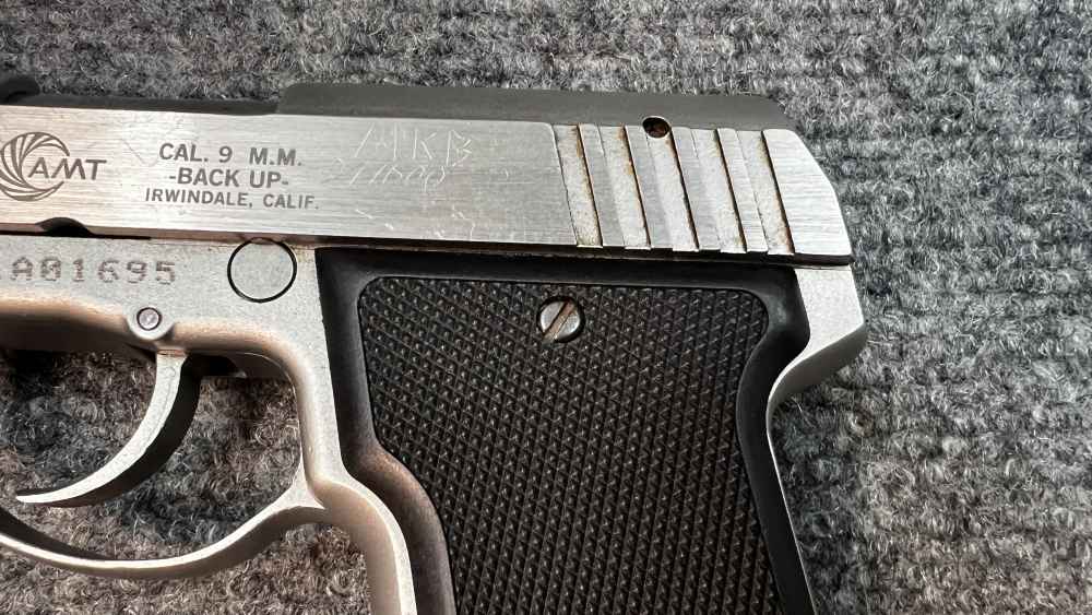 AMT Backup 9mm Stainless Compact Pistol 1 Magazine Arcadia Machine & Tool-img-10