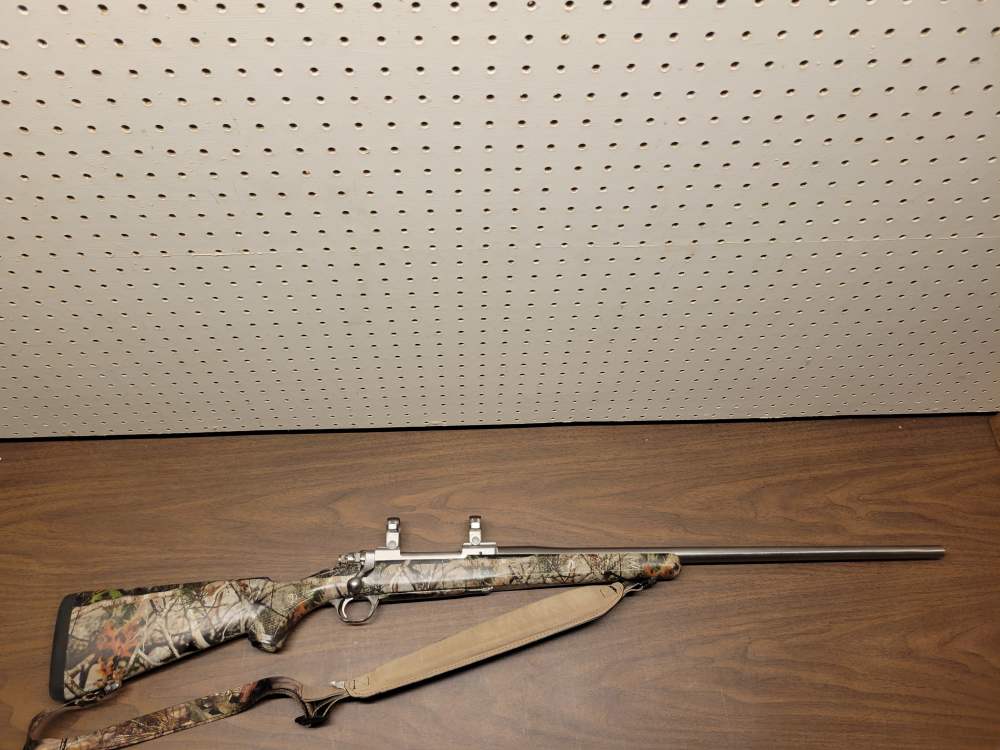 Ruger M77 Mark II, .300 Win Mag, Stainless, Camo, w/ Rings and sling-img-1