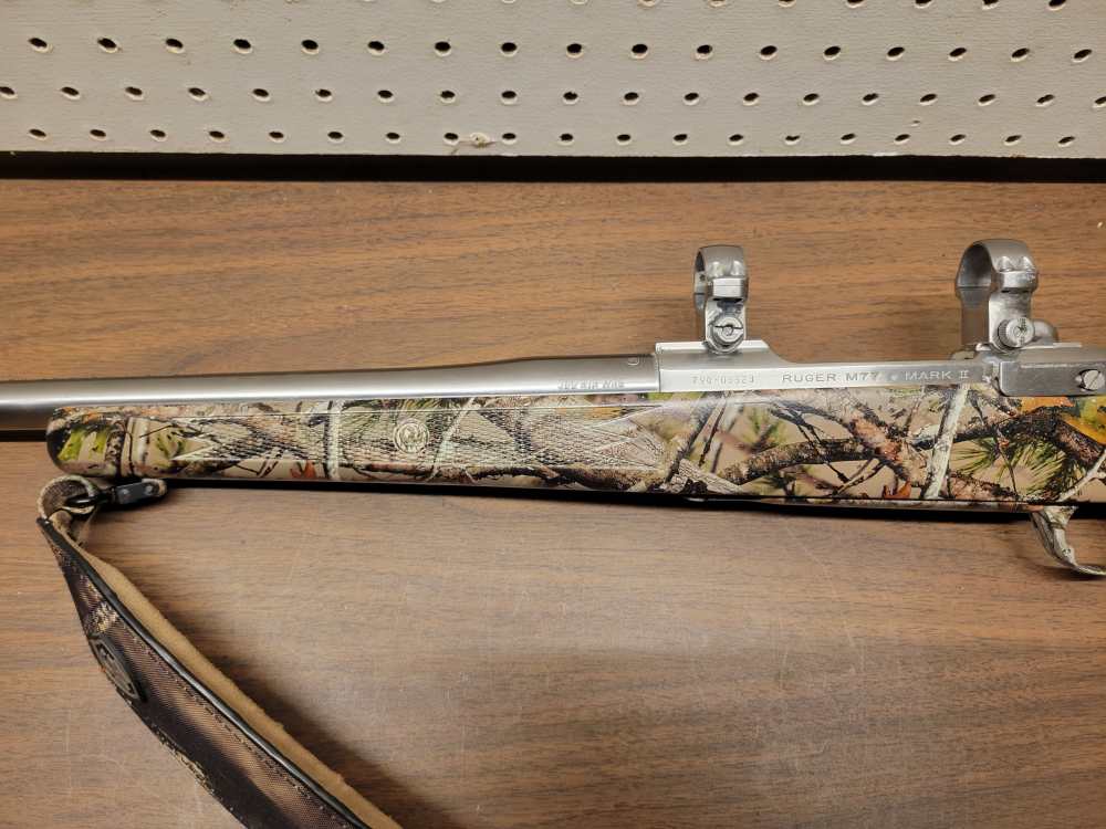 Ruger M77 Mark II, .300 Win Mag, Stainless, Camo, w/ Rings and sling-img-3