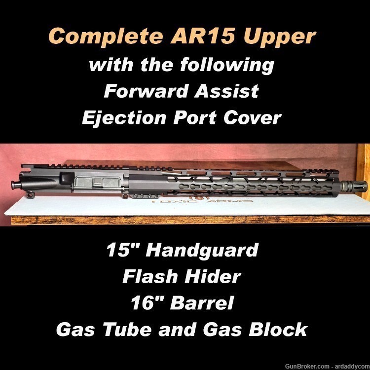 Complete Upper Receiver w/ Forward Assist and Dust cover AR15 5.56 NATO-img-0