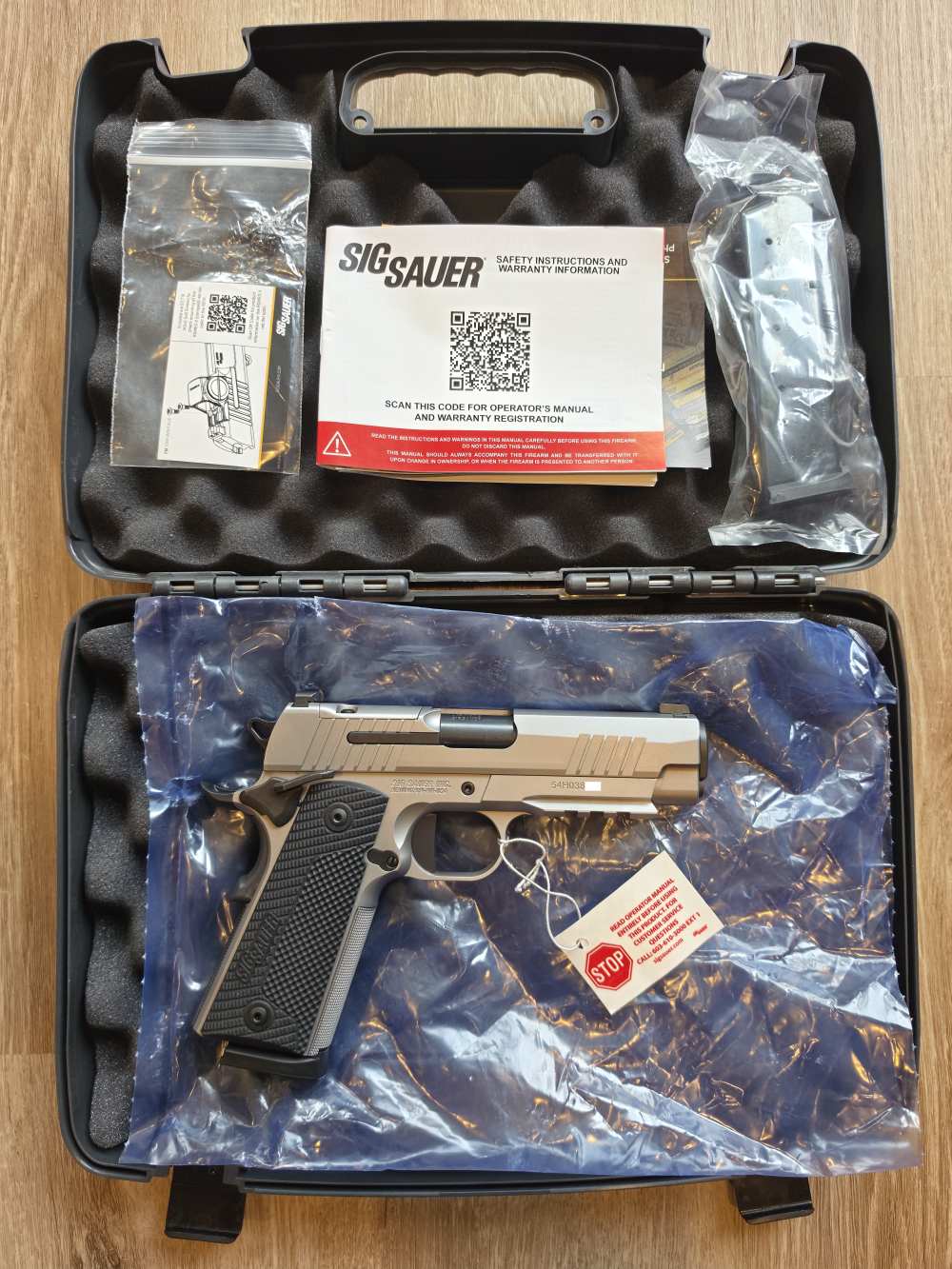 Sig Sauer 1911 X-Carry 4.2" .45 ACP Optics Ready 2x8rd NS NIB Free Shipping-img-2