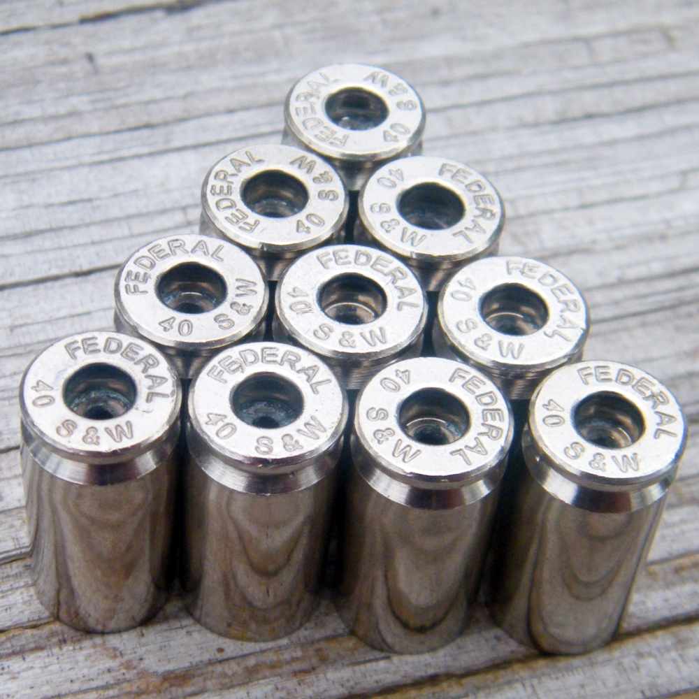FEDERAL 40 S&W Nickel Brass Clean Decapped - 600 pc-img-0