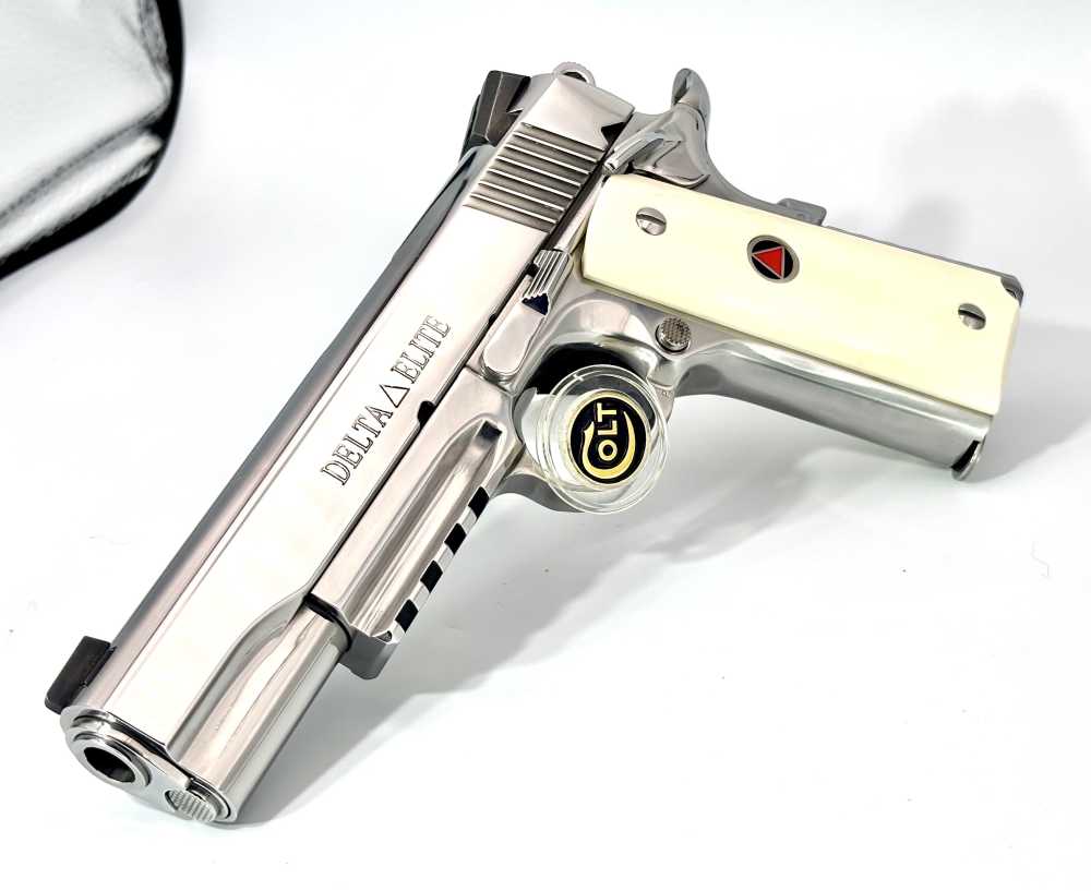 Custom Colt 1911 Delta Elite 10mm 5" *ULTIMATE MIRROR POLISHED STAINLESS*-img-0