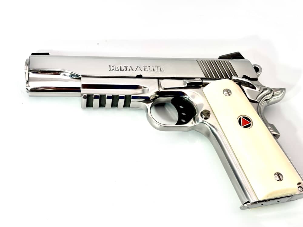 Custom Colt 1911 Delta Elite 10mm 5" *ULTIMATE MIRROR POLISHED STAINLESS*-img-2