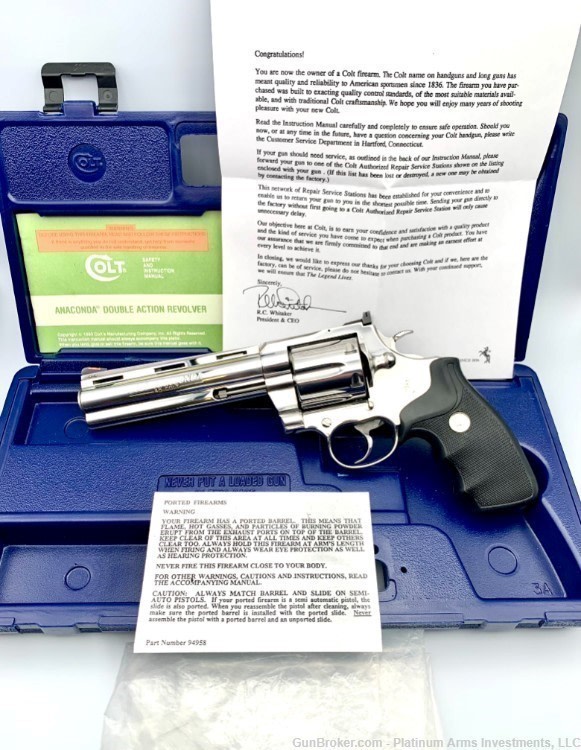 Ultra-Rare Colt Custom Shop Anaconda 45 LC Bright Polished Mirror Finish -img-9