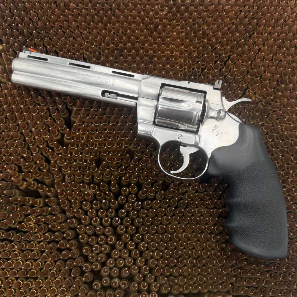 1982 Early Stainless Steel Colt Python Original 6" Barrel .357 Magnum Layaw-img-0