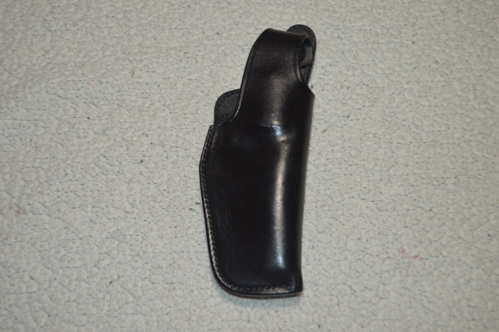 EXCELLENT Don Hume Black Leather 4" Revolver RH Hip Holster-img-2