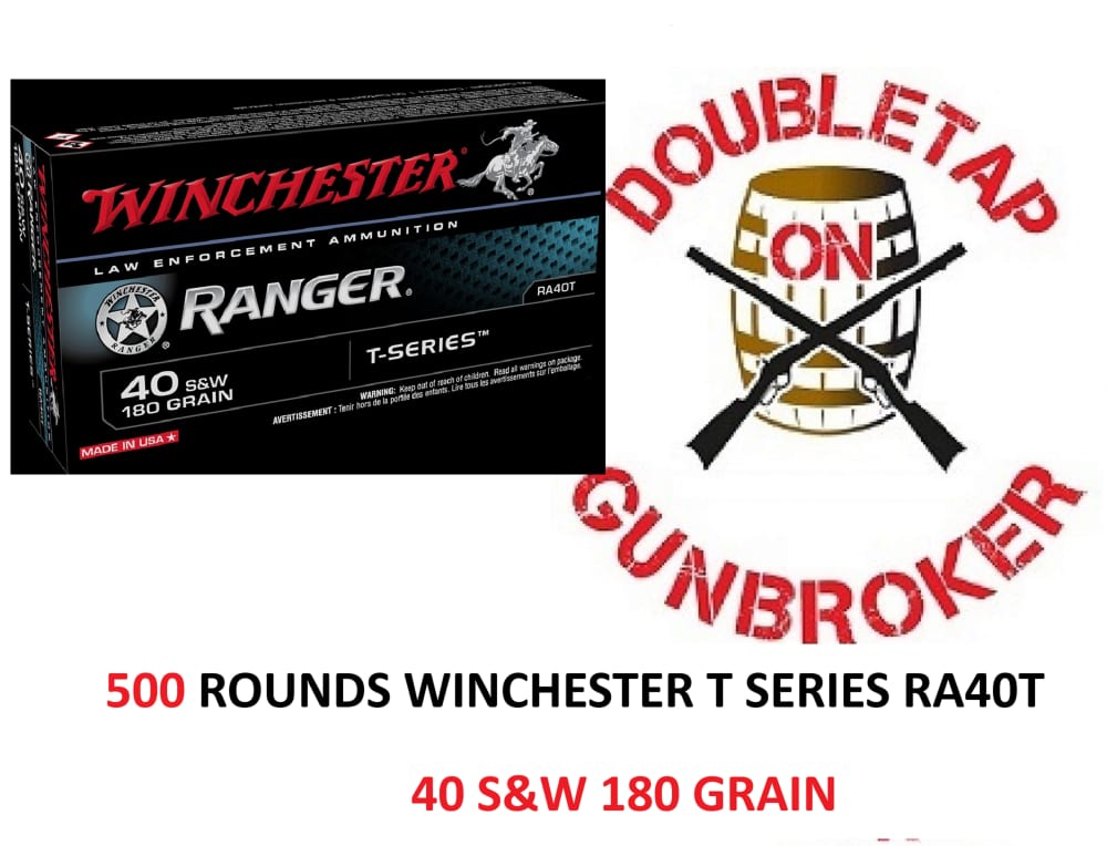 Winchester Ranger 40sw Ammo RA40T Case of 500 180gr T-Series-img-0